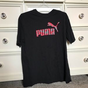 red and black puma tee